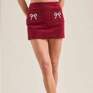 Burgundy Altard State Corduroy Skort